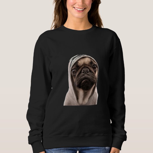 Sudadera Perro Guay Pug con Hoddie (Anverso)