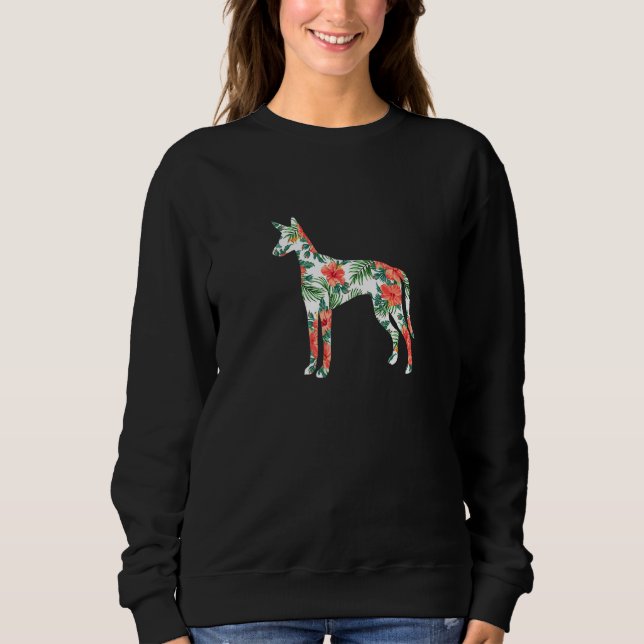Sudadera Perro hawaiano ibicenco Aloha (Anverso)