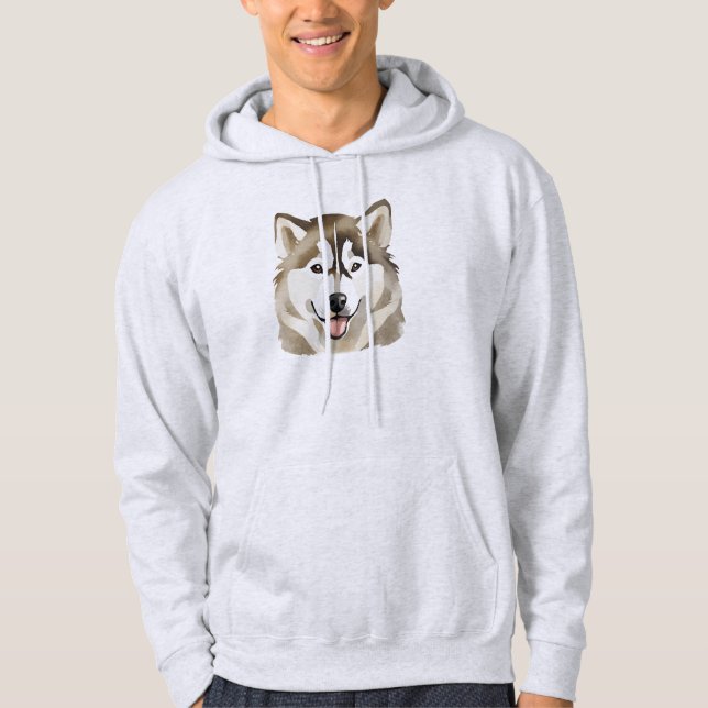 Sudadera Perro hueso humilde hueso divertido de Siberia (Anverso)