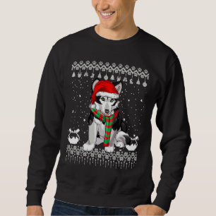 Sudadera Perro Husky Siberiano Santa Hat Navidad feo