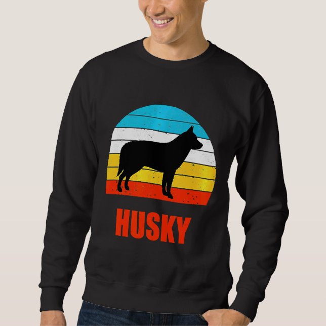 Sudadera Perro Husky Sunset (Anverso)