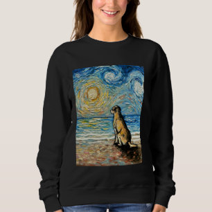Sudadera Perro Labrador Retriever Amarillo Atardecer en la