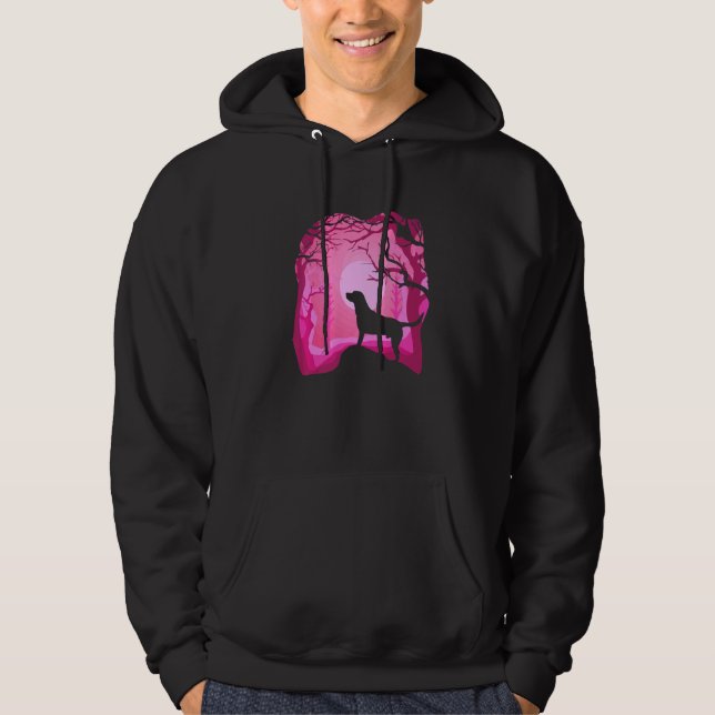 Sudadera Perro Labrador Retro Rosa Labrador (Anverso)