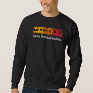 Sudadera Perro Labrador Vintage Ciencia Tabla Periódica Div