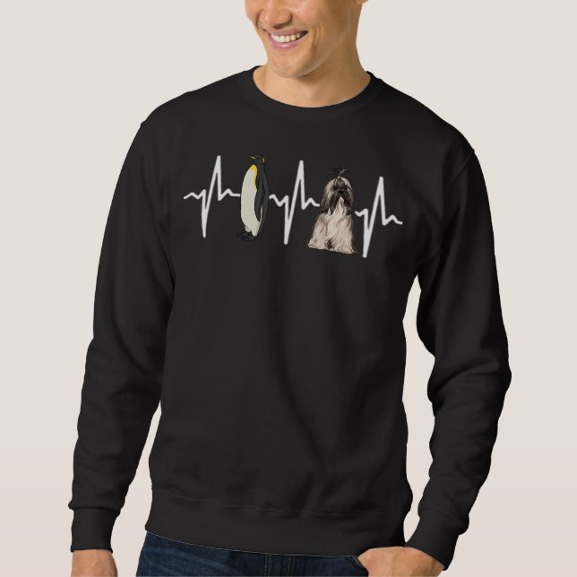Sudadera Perro latido del emperador Penguin Lhasa Apsos (Anverso)