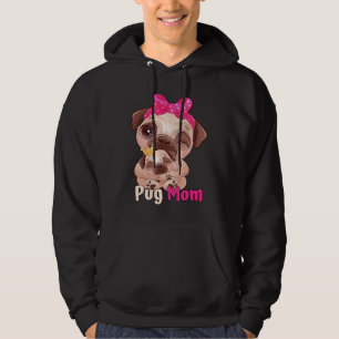 Sudadera Perro Lazo Rosa Mamá Pug Adorable