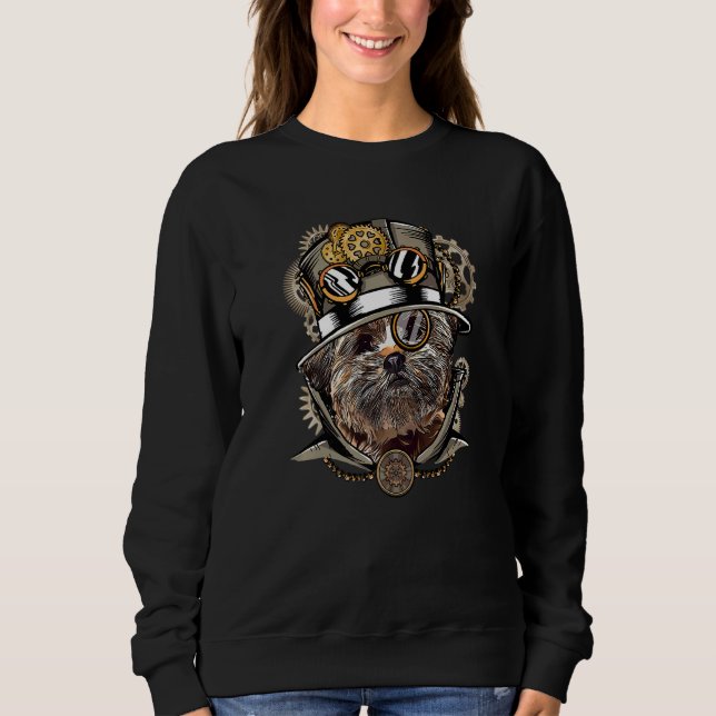 Sudadera Perro Lhasa Apso Medieval Victoriano Gótico Steamp (Anverso)