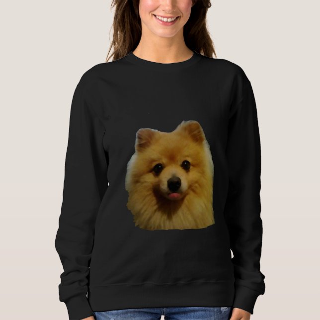 Sudadera Perro lindo ama a un pomerano (Anverso)