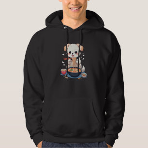 Sudadera Perro Lindo Comiendo Ramen Kawaii Dibujo Animado A