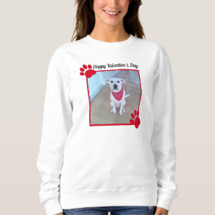 Sudadera Perro lindo Feliz Día de San Valentín, Papas rojas