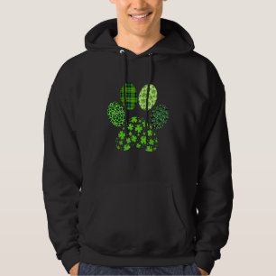 Sudadera Perro lindo irlandés patas tréboles día de San Pat