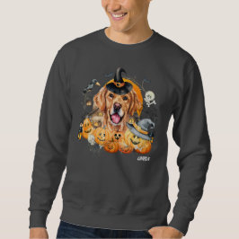 Sudadera Perro Lindo Personalizado Golden Retriever Hallowe