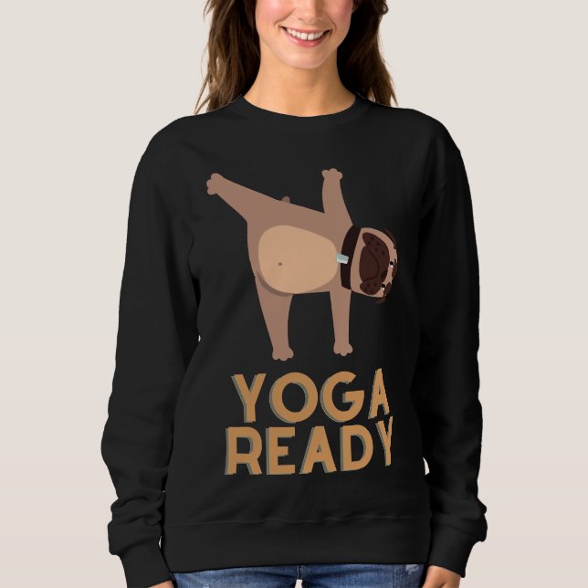 Sudadera Perro listo para el yoga (Anverso)