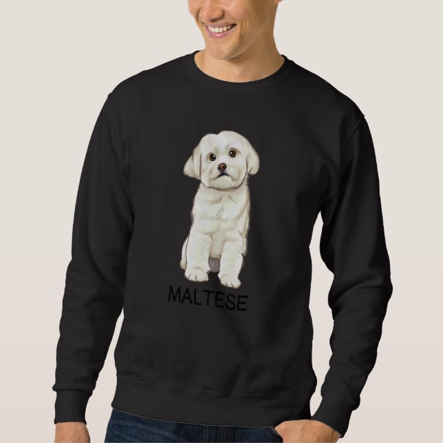 Sudadera Perro Loco Maltés (Anverso)
