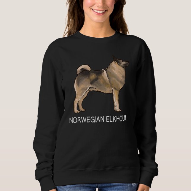 Sudadera Perro loco noruego Elkhound (Anverso)