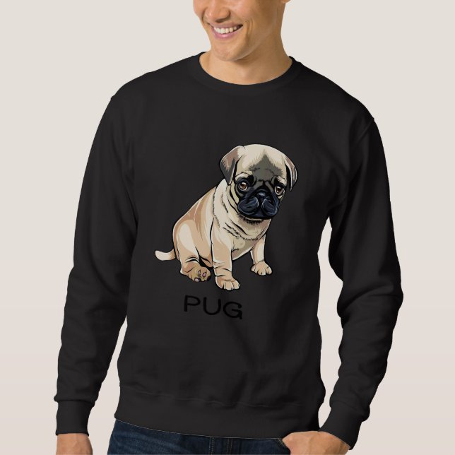 Sudadera Perro loco pug (Anverso)