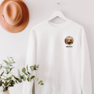 Sudadera Perro Lover pequeño circulo fotográfico con texto