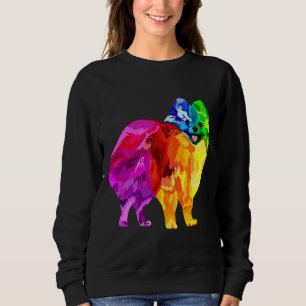 Sudadera Perro Lover Pomeranian Para Mujeres Coloridas Pome