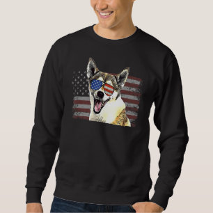 Sudadera Perro Lundehund Noruego 4 de Julio Retro Estados U