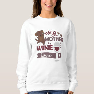Sudadera Perro madre amante del vino Cute Brown Labrador