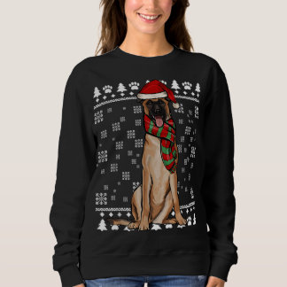 Sudadera Perro maliní belga Santa Hat Navidades feos