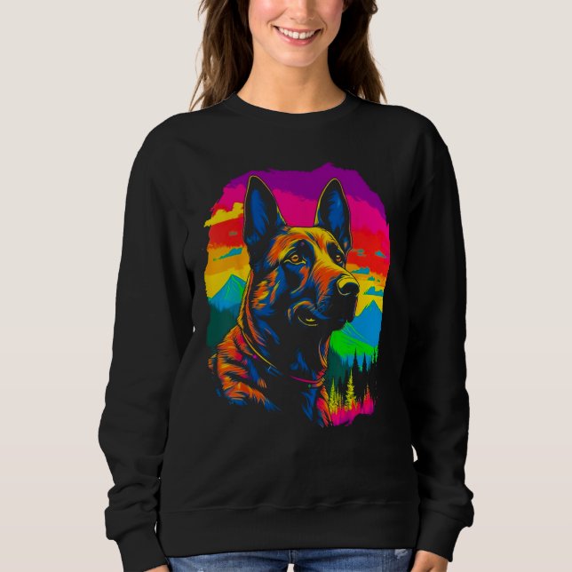 Sudadera Perro Malinois Belga Bosque (Anverso)