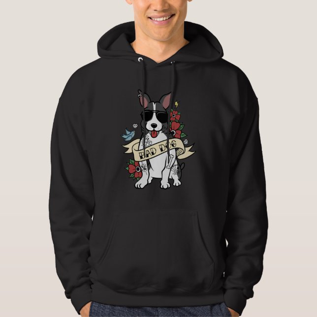 Sudadera Perro malo de Boston Terrier (Anverso)