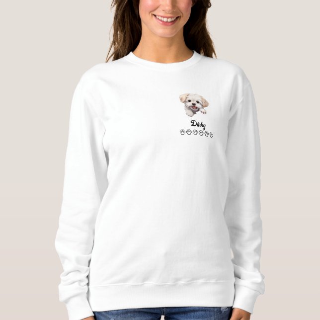Sudadera Perro maltés (Anverso)