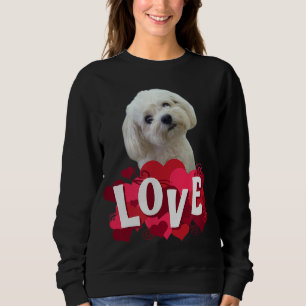 Sudadera Perro maltés amante Perro pimienta Maltipoo Mezcla