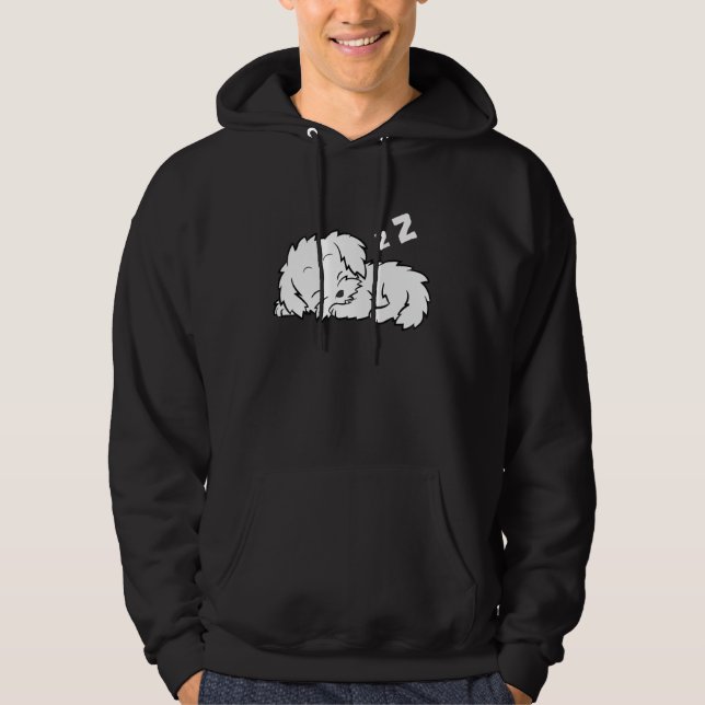 Sudadera Perro maltés durmiente perro maltés durmiente (Anverso)