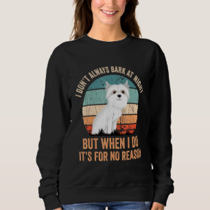Sudadera Perro maltés ladrando raza cachorro papá mamá Dueñ