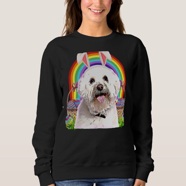 Sudadera Perro maltés Semana Santa Caza de huevos (Anverso)