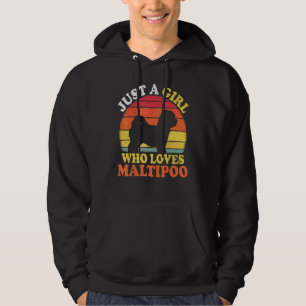 Sudadera Perro Maltipoo Vintage Solo Una Chica Que Ama Malt
