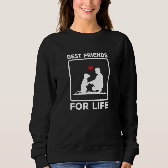 Sudadera Perro Mamá Perro Papá Mejor Amigos Para La Vida Ma (Anverso)