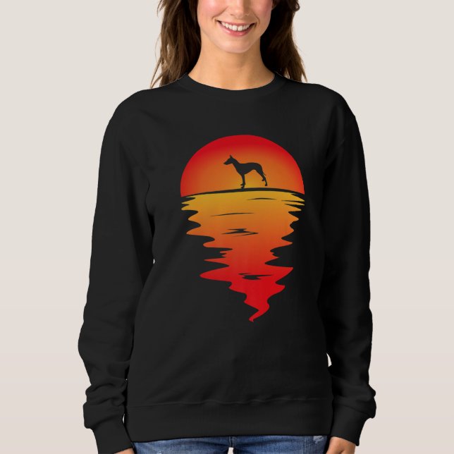 Sudadera Perro Manchester Terrier atardecer (Anverso)