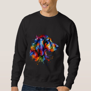 Sudadera Perro Mapache Arte Salpicado