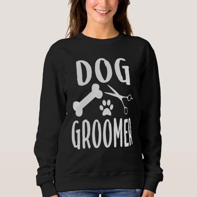 Sudadera Perro Mascota Cat Groomer Grooming Animales trabaj (Anverso)