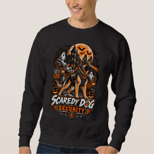 Sudadera Perro Miedoso Seguridad Pastor Alemán Halloween K9
