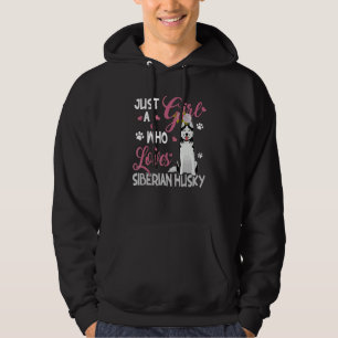 Sudadera Perro mujer solo Chica que ama al Husky Siberiano