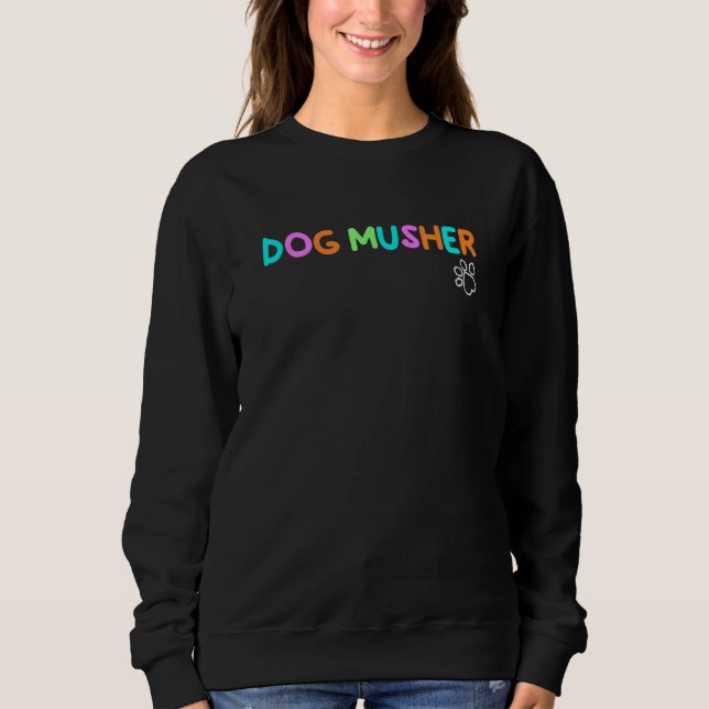 Sudadera Perro Musher Sled Perros Husky Perro Derramamiento (Anverso)