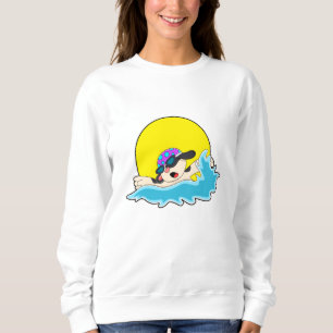 Sudadera Perro nadando con gafas de natación