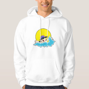 Sudadera Perro nadando con gafas de natación