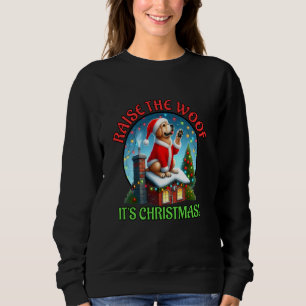 Sudadera Perro navidad levanta a los Navidades Santa