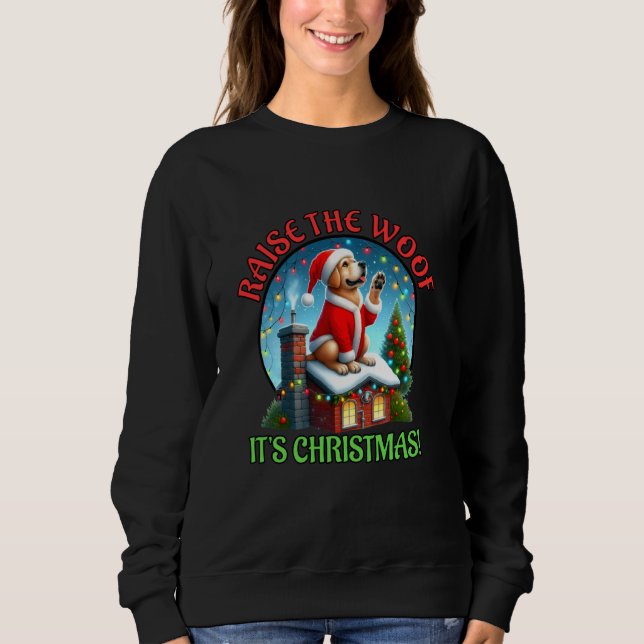 Sudadera Perro navidad levanta a los Navidades Santa (Anverso)