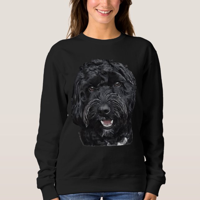 Sudadera Perro negro Cockapoo Perro (Anverso)