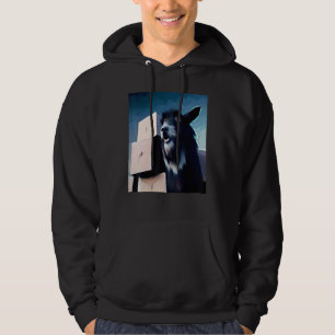 Sudadera perro negro de arte perro retrato perro