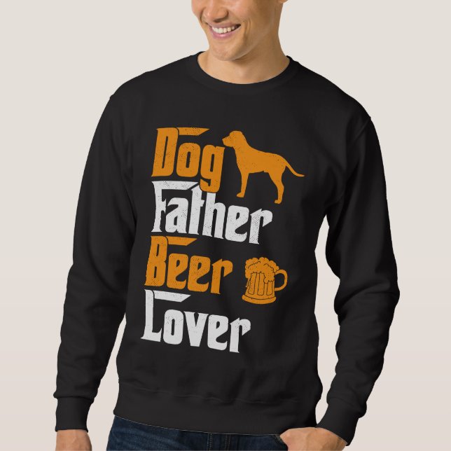 Sudadera Perro Padre Dueño Perro Cerveza Abuelo Beer Beer (Anverso)