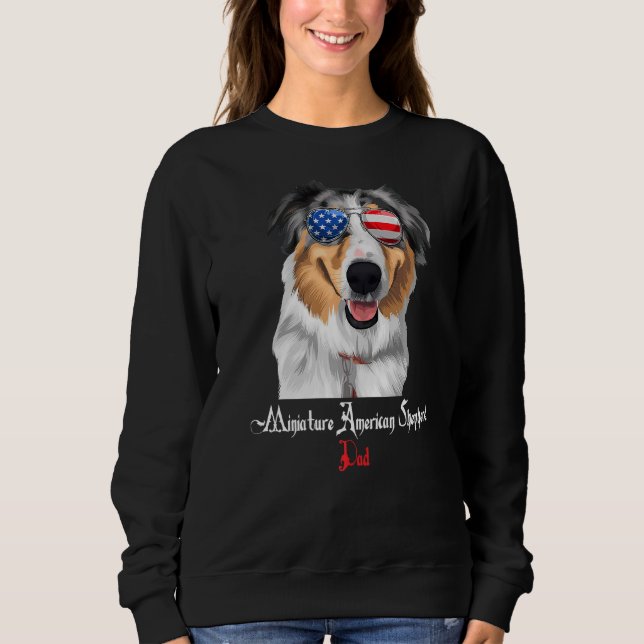 Sudadera Perro Papa Cachorro Papá Noel Pastor Norteamerican (Anverso)