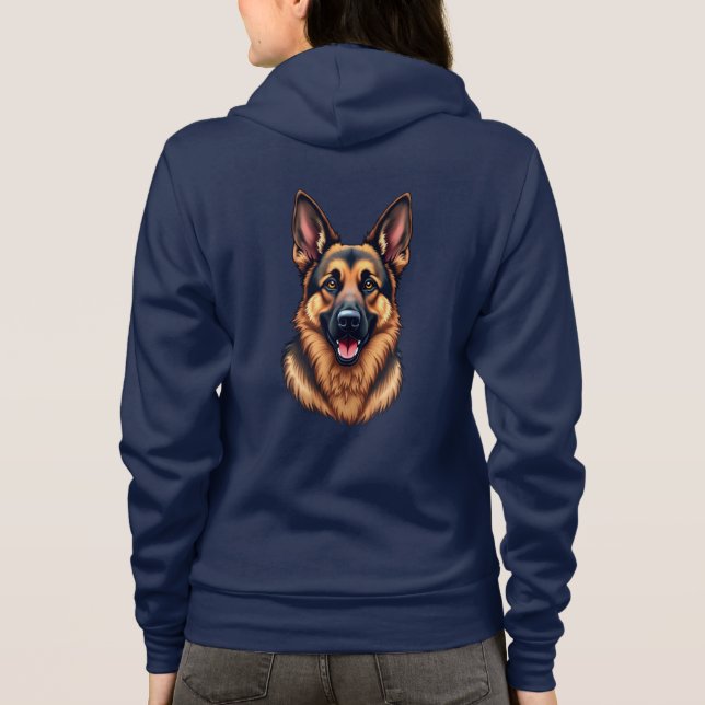 Sudadera Perro pastor alemán - Amor leal e inteligente del  (Reverso)