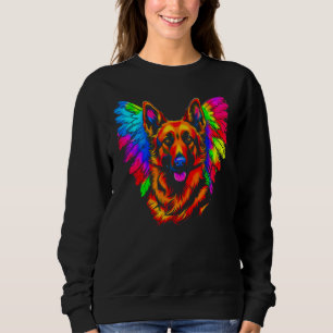 Sudadera Perro pastor alemán arte ala de ángel